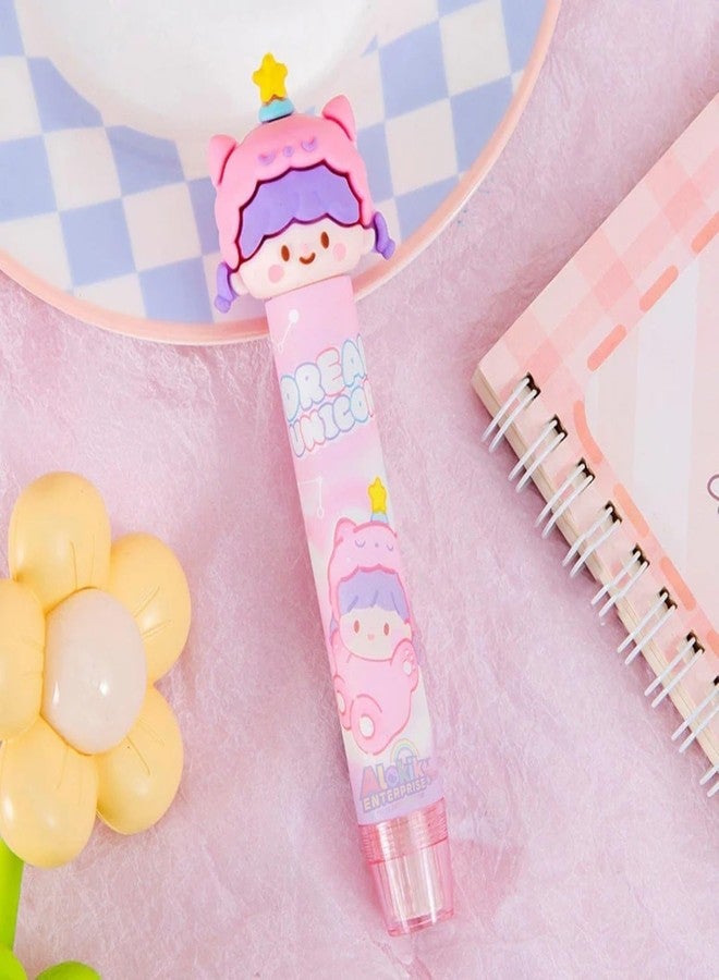 Invite Enterprise Invite 5 Pcs Cute Cartoon Eraser Set for Kids - Duck, Panda, Bear, Astronaut & Unicorn Characters | Soft Rubber Erasers for School, Drawing, Sketching | Fun & Collectible Student Supplies - Image 3